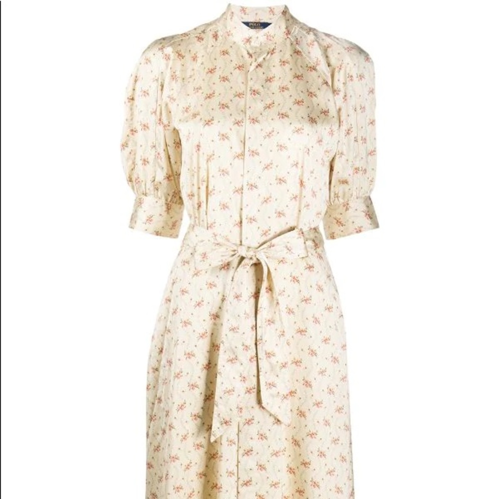 Polo Ralph Lauren floral print satin tea dress
